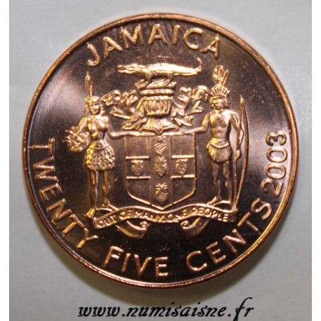 JAMAICA - KM 167 - 25 CENTS 2003