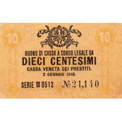 ITALIE (MILITARY) - PICK M 2 - 10 CENTESIMI - 02/01/1918