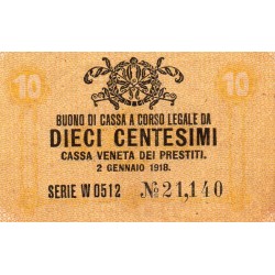ITALY (MILITARY) - PICK M 2 - 10 CENTESIMI - 02/01/1918