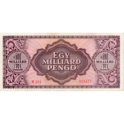 HUNGARY - PICK 125 - 1 MILLIARD PENGÖ - 18/03/1946