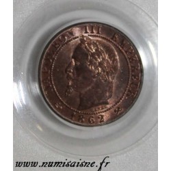 GADOURY 87 - 1 CENTIME 1862 K- Bordeaux - TYPE NAPOLEON III - PCGS MS 64 RB