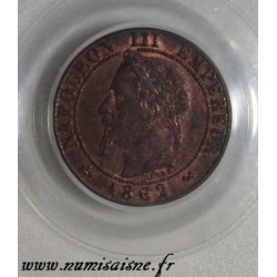 GADOURY 87 - 1 CENTIME 1862 K- Bordeaux - TYPE NAPOLEON III - PCGS MS 63 RB