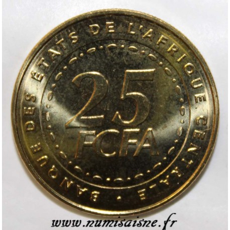 ÉTATS DE L'AFRIQUE CENTRALE - KM 20 - 25 FRANCS 2006