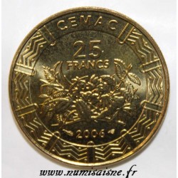 ÉTATS DE L'AFRIQUE CENTRALE - KM 20 - 25 FRANCS 2006