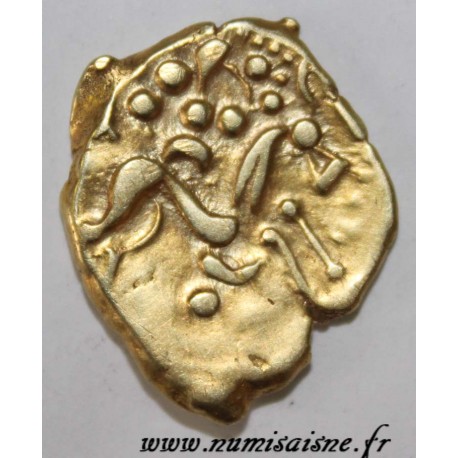 AMBIANI - AREA OF AMIENS - GOLD STATER - BIFACE ON A SHORT FLANK