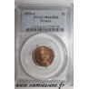 FRANCE - KM 827.1 - 2 CENTIMES 1878 A - Paris - TYPE CERES - PCGS MS 64 RD