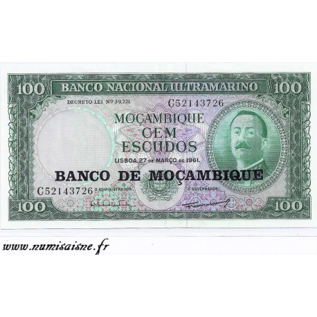 MOZAMBIQUE - PICK 117 - 100 ESCUDOS - NOT DATED - 1976