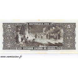 BRAZIL - PICK 176 d - 5 CRUZEIROS - undated (1964)