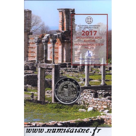 GREECE - 2 EURO 2017 - ARCHEOLOGICAL SITE OF PHILIPPES - COINCARD