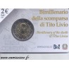 ITALIE - 2 EURO 2017 - 2000ème Anniversaire de la mort de Tite Live - COINCARD