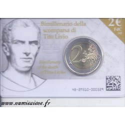 ITALIE - 2 EURO 2017 - 2000th Anniversary of the death of Titus Live - COINCARD