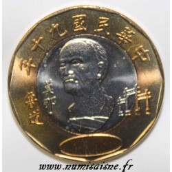 TAIWAN - KM 565 - 20 YUAN 2001 - Mona Rudao