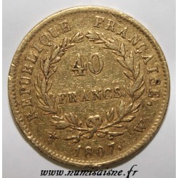 GADOURY 1082a - 40 FRANCS 1807 W - Lille - TYPE TRANSITOIRE - NAPOLÉON - KM A688