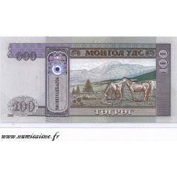 MONGOLIE - PICK 65 b - 100 TUGRIK 2008