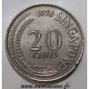 SINGAPORE - KM 4 - 20 CENTS 1976