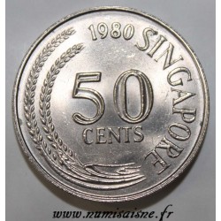 SINGAPOUR - KM 5 - 50 CENTS 1980
