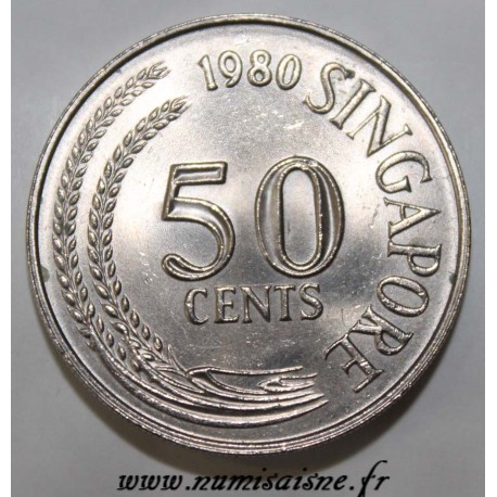 SINGAPORE - KM 5 - 50 CENTS 1980