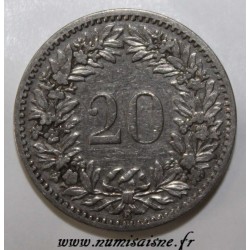 SUISSE - KM 29 - 20 RAPPEN 1893 B - LIBERTAS