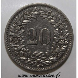 SWITZERLAND - KM 29 - 20 RAPPEN 1902 B - LIBERTAS