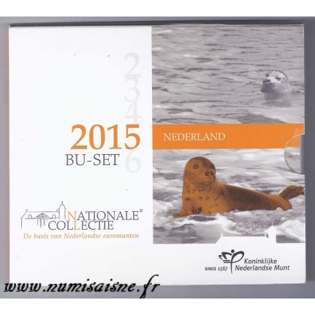 PAYS BAS - COFFRET EURO BRILLANT UNIVERSEL 2015 - 8 PIECES - OCCASION