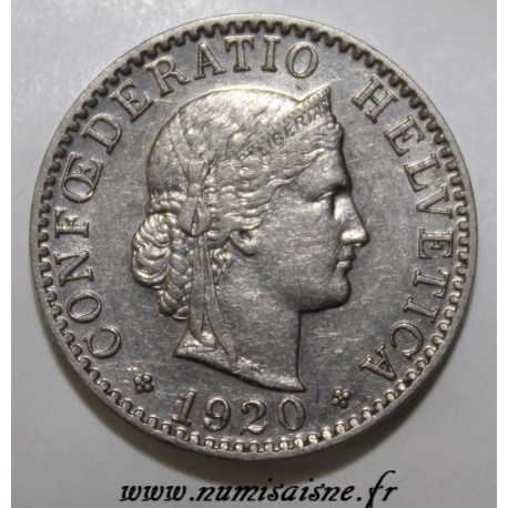 SCHWEIZ - KM 29 - 20 RAPPEN 1920 B - Berne SCHWEIZ - KM 29 - 20 RAPPEN 1920 B - Berne