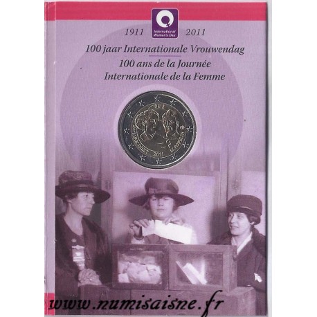 BELGIEN - KM 308 - 2 EURO 2011 - 100 JAHRE INTERNATIONALER FRAUENTAG