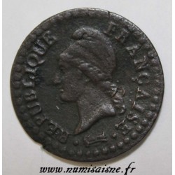 FRANCE - KM 646 - 1 CENTIME 1798 - YEAR 7 A - Paris - TYP DUPRÉ - THE REVERSE IS OFFSET AT 7h