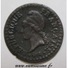 FRANKREICH - KM 646 - 1 CENTIME 1798 - JAHR 7 A - Paris - TYP DUPRÉ - DIE RÜCKSEITE IST UM 7 UHR VERSETZT