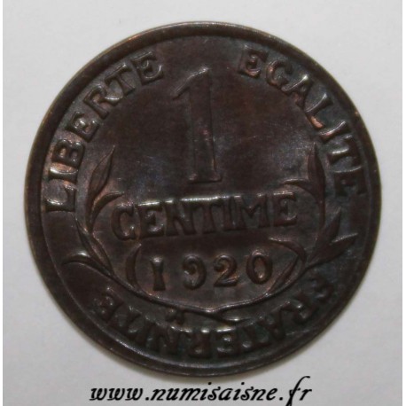 FRANCE - KM 840 - 1 CENTIME 1920 - TYPE DUPUIS