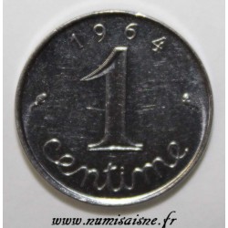 FRANCE - KM 928 - 1 CENTIME 1964 - TYP EAR OF WHEAT - WITH RIM