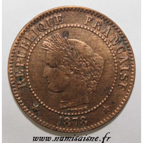 FRANCE - KM 827.1 - 2 CENTIMES 1878 K - Bordeaux  - TYPE CERES - Small k