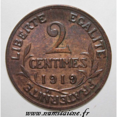 FRANCE - KM 841 - 2 CENTIMES 1919 - TYPE DUPUIS