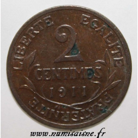 FRANCE - KM 841 - 2 CENTIMES 1911 - TYPE DUPUIS