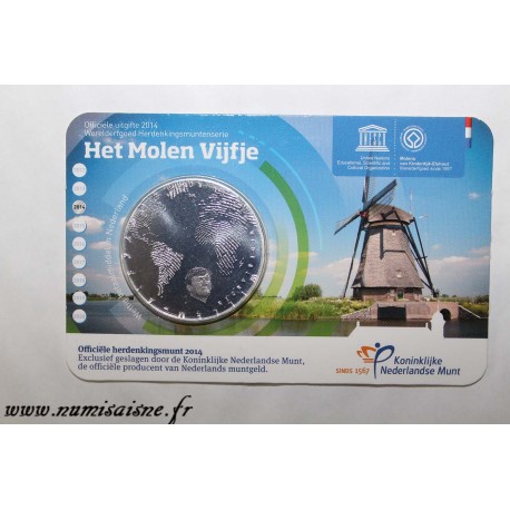 NETHERLANDS - KM 358 - 5 EURO 2014 - Kinderdijk windmills