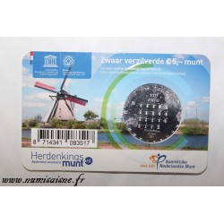 PAYS BAS - KM 358 - 5 EURO 2014 - Moulins de Kinderdijk