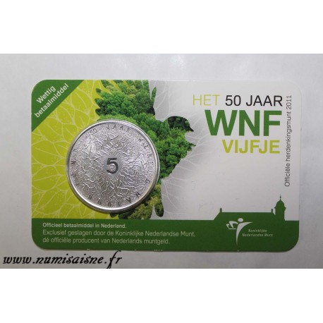 PAYS BAS - KM 301 - 5 EURO 2011 - 50 ans de la fondation de WWF