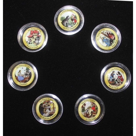COIN SET - 7 COINS - THE BROTHERS GRIMM