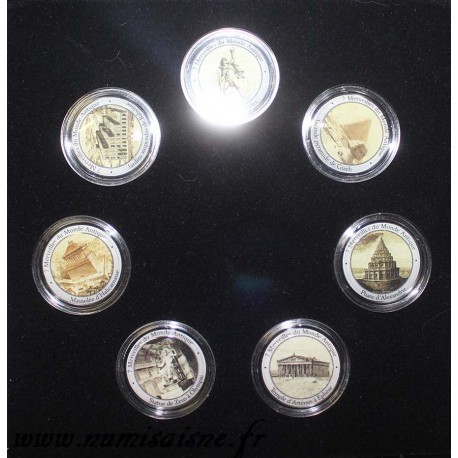 COIN SET - THE 7 WONDERS OF THE ANTIQUE WORLD