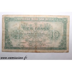 BELGIQUE - PICK 122 - 10 FRANCS - 2 BELGAS - 01/02/1943