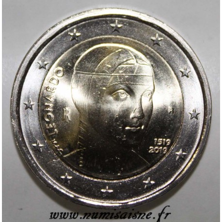 ITALY - 2 EURO 2019 - 500th ANNIVERSARY OF THE DEATH OF LEONARD OF VINCI