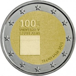 SLOVENIEN - 2 EURO 2019 - 100 JAHRE UNIVERSITÄT LJUBLJANA