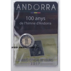 ANDORRA - 2 EURO 2017 - 100th Anniversary of the Anthem of Andorra - COINCARD