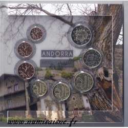 ANDORRA - EURO BRILLIANT UNCIRCULATED COIN SET 2019 - 8 COINS