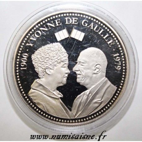 FRANCE - MEDAL - YVONNE AND CHARLES DE GAULLE - 1900 - 1979