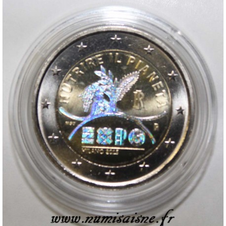 ITALIE - 2 EURO 2015 - EXPO DE MILAN - HOLOGRAMME