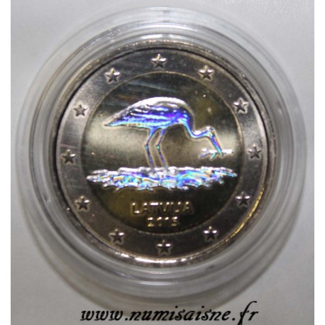 LATVIA - 2 EURO 2015 - THE STORK - HOLOGRAM