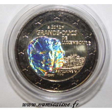 LUXEMBOURG - 2 EURO 2012 - GRANDS-DUCS GUILLAUME IV ET HENRI - HOLOGRAMME