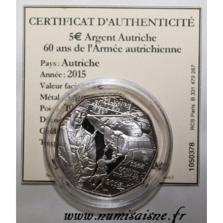 AUSTRIA - 10 EURO 2015 - 60 YEARS OF THE AUSTRIAN ARMY