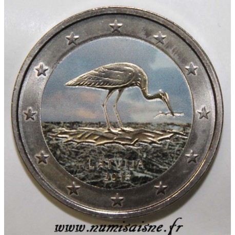 LATVIA - 2 EURO 2015 - THE STORK - COLOR