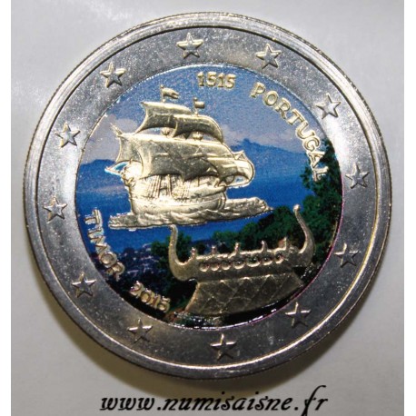 PORTUGAL - 2 EURO 2015 - 500 YEARS OF THE 1st CONTACT WITH TIMOR - COLOR